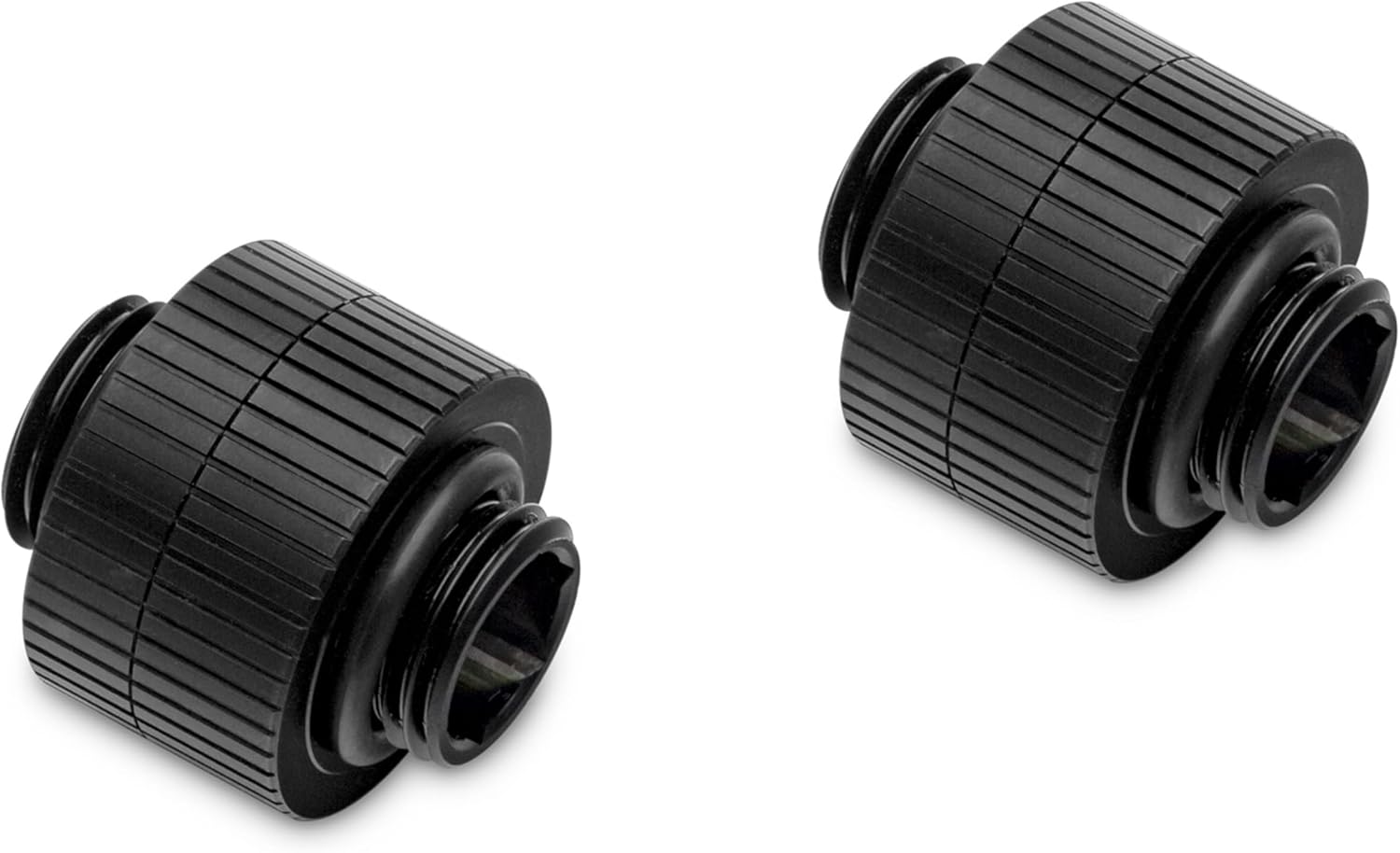 EKWB EK-Quantum Torque 14mm Rotary Male to Male Extender Fitting, Black, 2-Pack