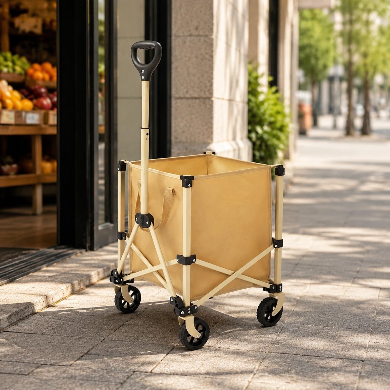 Sharplace Utilitario con Bolsa la Extraíble Carrito para Recados Plegable Vagoneta Carga con Mango Ajustable para Apartamentos, Púrpura