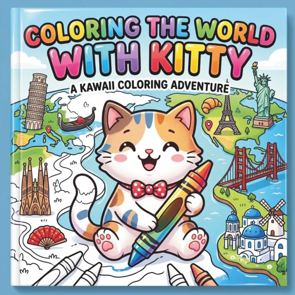 Coloring the world with Kitty: A kawaii coloring adventure