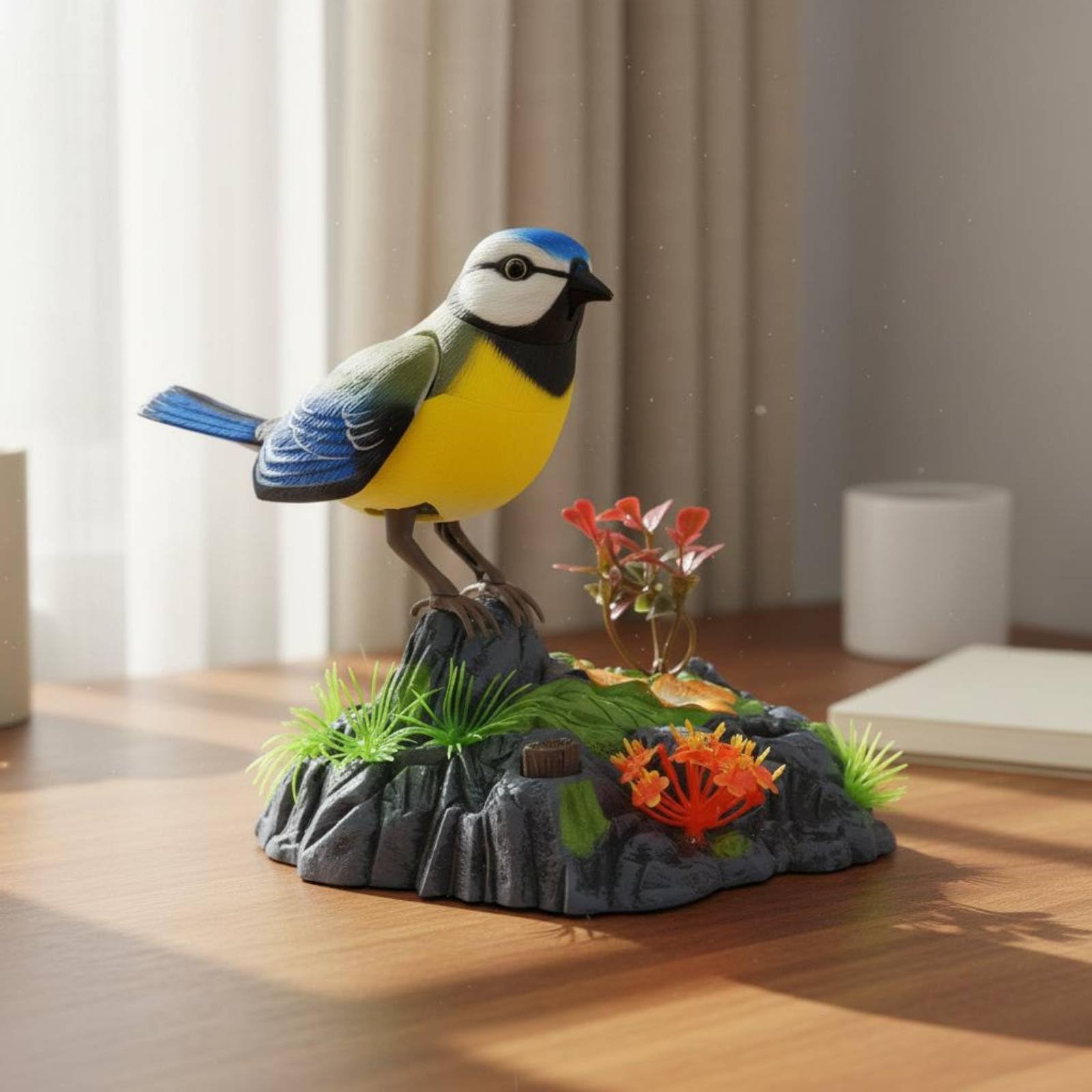 Amazon | KiBcsLic 鳥おもちゃ 鳴き声再現 鳥置物 電子ペット 鳥飾り