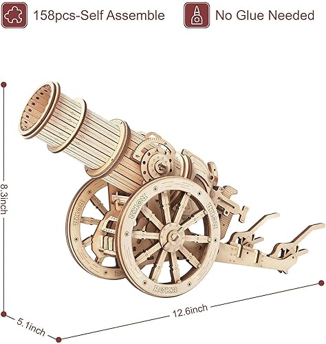 Miniatura 8 de ROKR Juego de rompecabezas de madera 3D para adultos, juego de lanzador de catapulta balista de madera, proyectos STEM, juguetes para niños y niñas