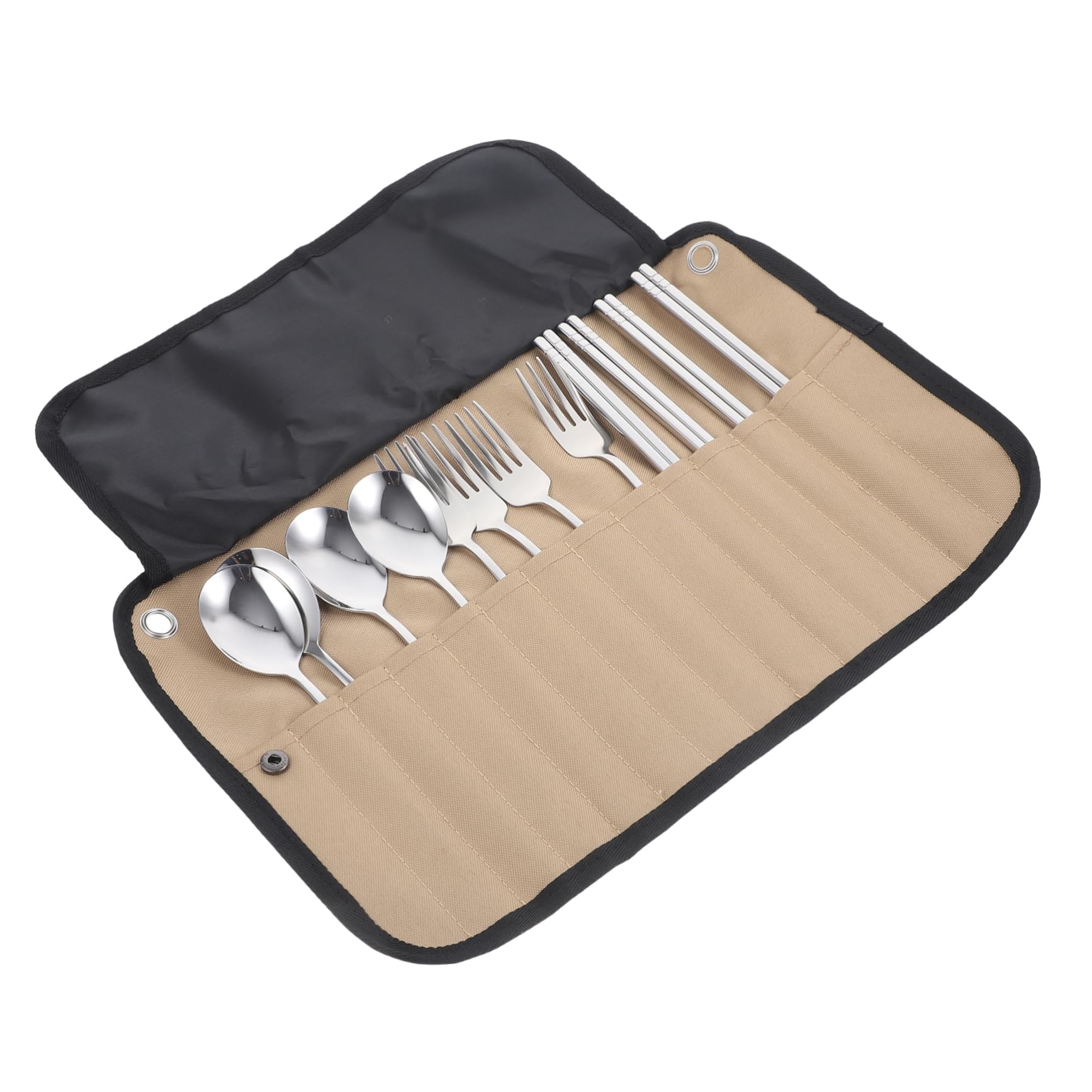 Happyyami 1 Juego De Cubiertos Mochilas De Viaje Palillos De Metal Utensilios De Camping Mochila De Camping Accesorios De Camping Mochila para Viaje Suministros De Camping Portátiles De