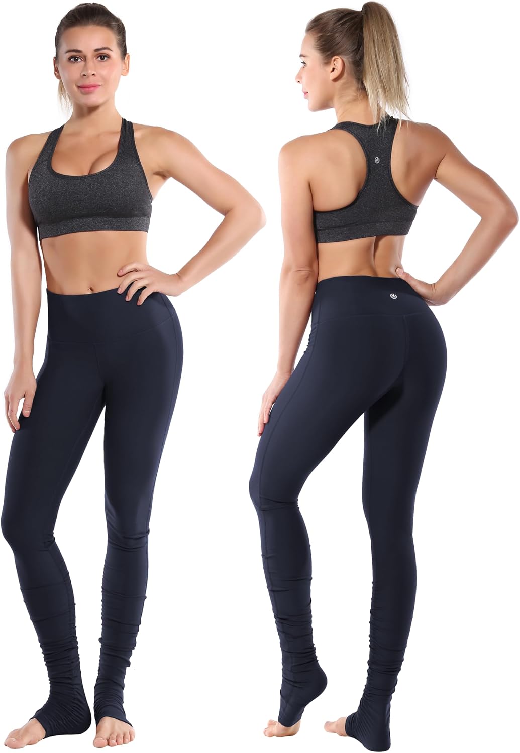 BUBBLELIME 4 Styles Petite/Tall Women's High Waist Yoga Leggings Over The Heel Soft Tummy Control Extra Long Workout Pants