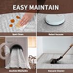Area Rugs for Living Room 5x7 Boho Area Rug Carpet Machine Washable Area Rugs for Bedrooms Tapis Living Room Rug Nursery Rug Office Rug Soft Grey