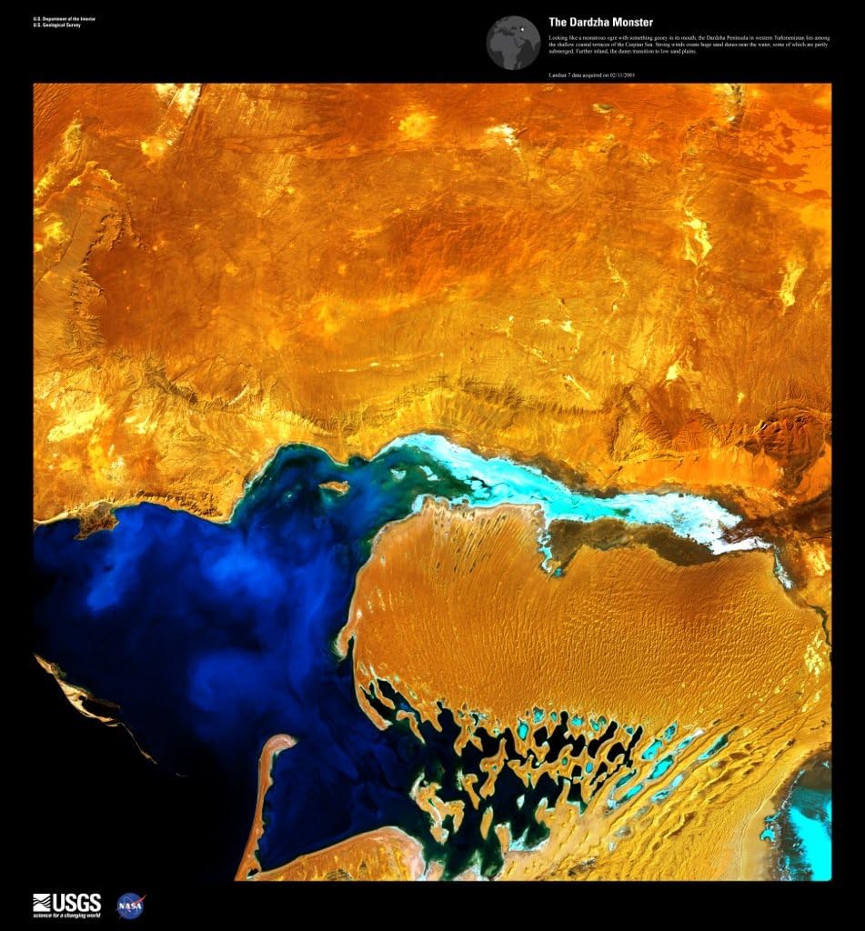 Earth As Art Satellite Photography Poster - The Dardzha Monster 26 X 24