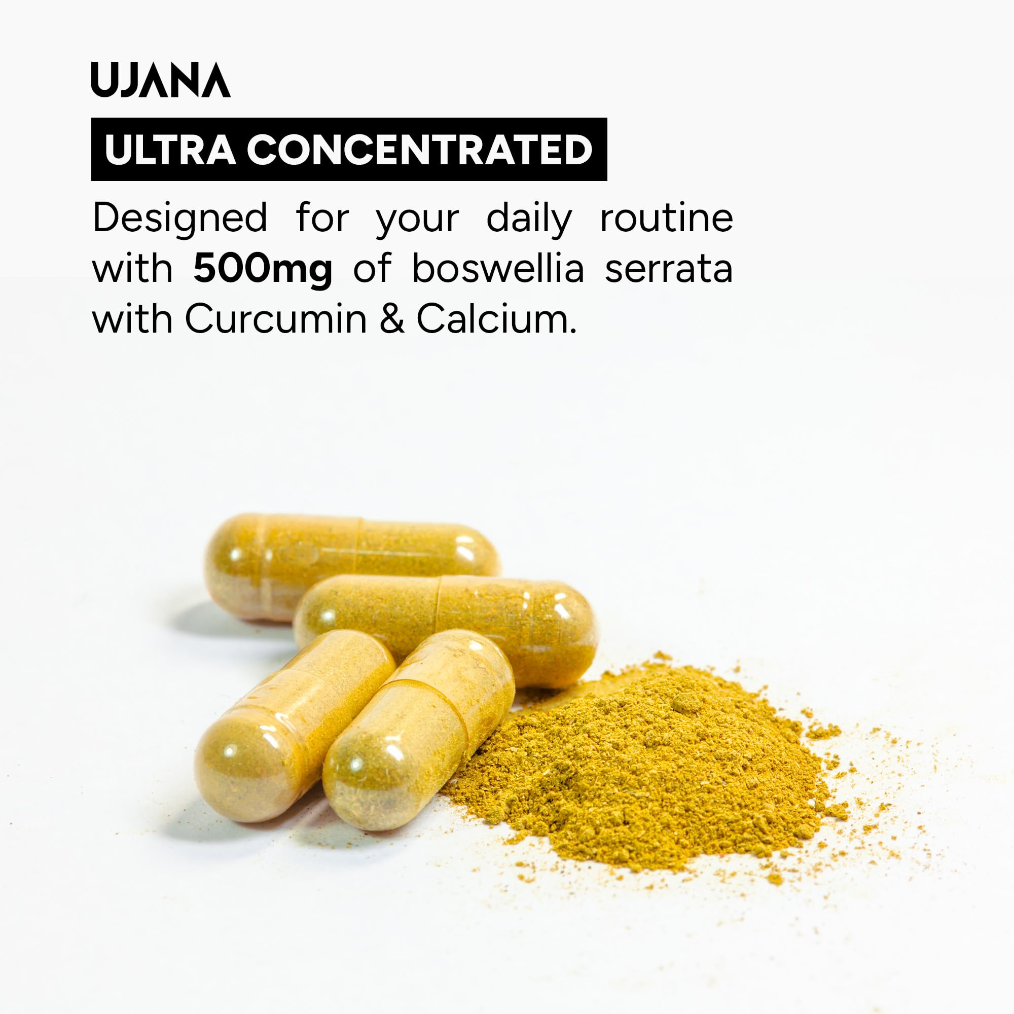 Boswellia Serrata 1000mg Supplement with 70% AKBA, Curcumin 95%, Calcium, Magnesium, Vitamin D3 & K2 | Joint Comfort, Mobility & Bone Health Support | 90 Veg Capsules UJANA Boswellia Serrata with Curcumin 1000 mg, Calcium, Magnesium, Vitamin K2 & D3 | Joint Mobility & Bone Health Support | 90 Vegetarian Capsules — Amazon image 5