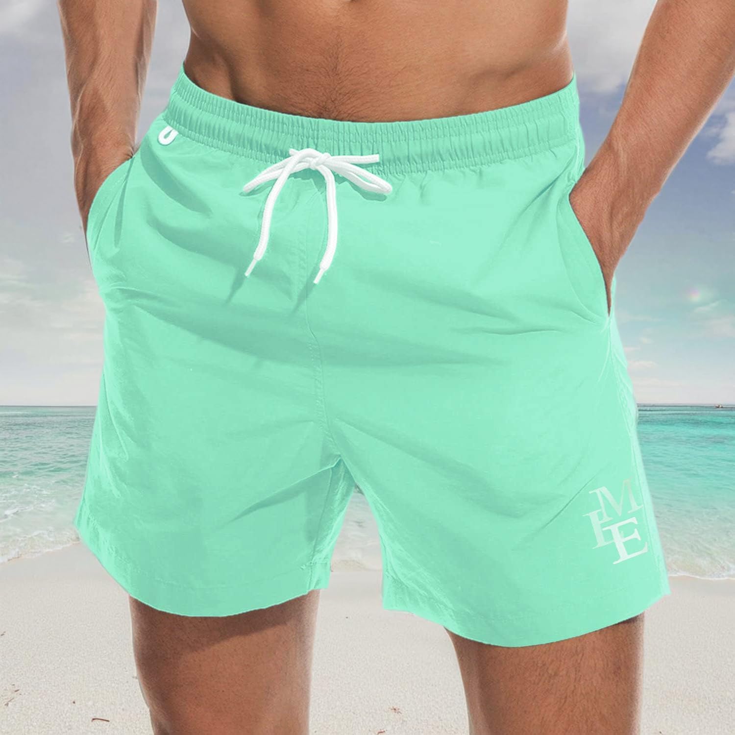 Beach Shorts Swim Trunks Quick Dry Men's Bathing Suit with Mesh Lining/Side Pockets - Image 6