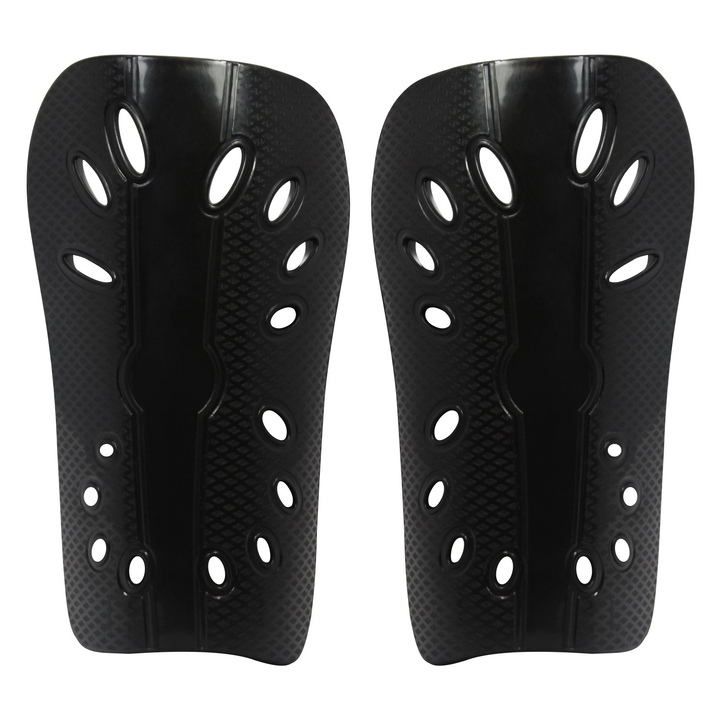Youth Soccer Shin Guards - 6 Inch Length, 1/3 Inch Ultra Thick Foam Rubber Lining with Hard Cover to Protect Shins, Under Legging Ventilation,Shin Support Minimizes Injuries Small Black