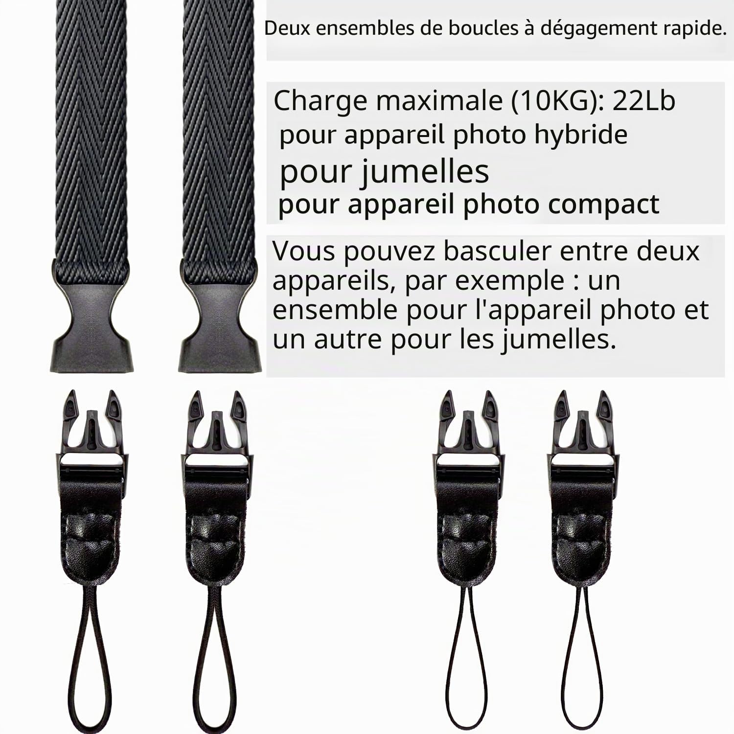 Sangle Appareil Photo Fine Compact,Sangle Petit Appareil Photo,Bandoulière pour Appareil Photo pour Photographes,Lanière De Cou pour Appareil Photo ,Camera Strap Lanyard,Sangle de Cou pour Jumelles