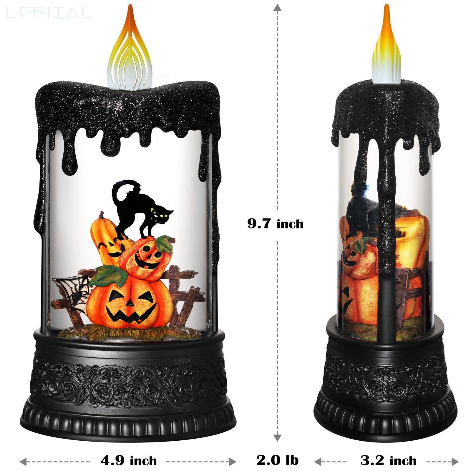 Halloween Schneekugel-Laterne Mit Totenkopf & Musik – Geisterprojektion, USB/Batterie, Deko Für Zuhause