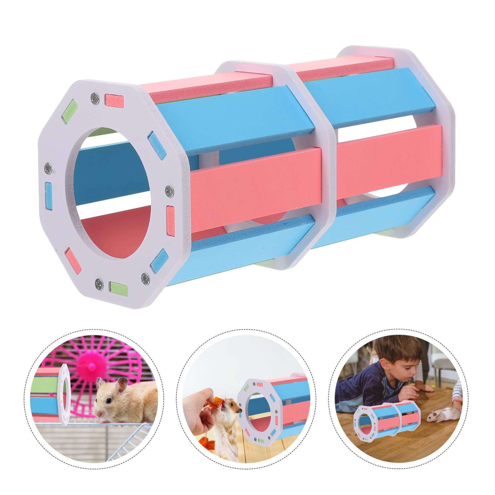 Tunnel Et Cachette En Bois Pour Hamster - Avec échelle D'escalade, Jeu D'exploration Pour Petits Animaux - 13