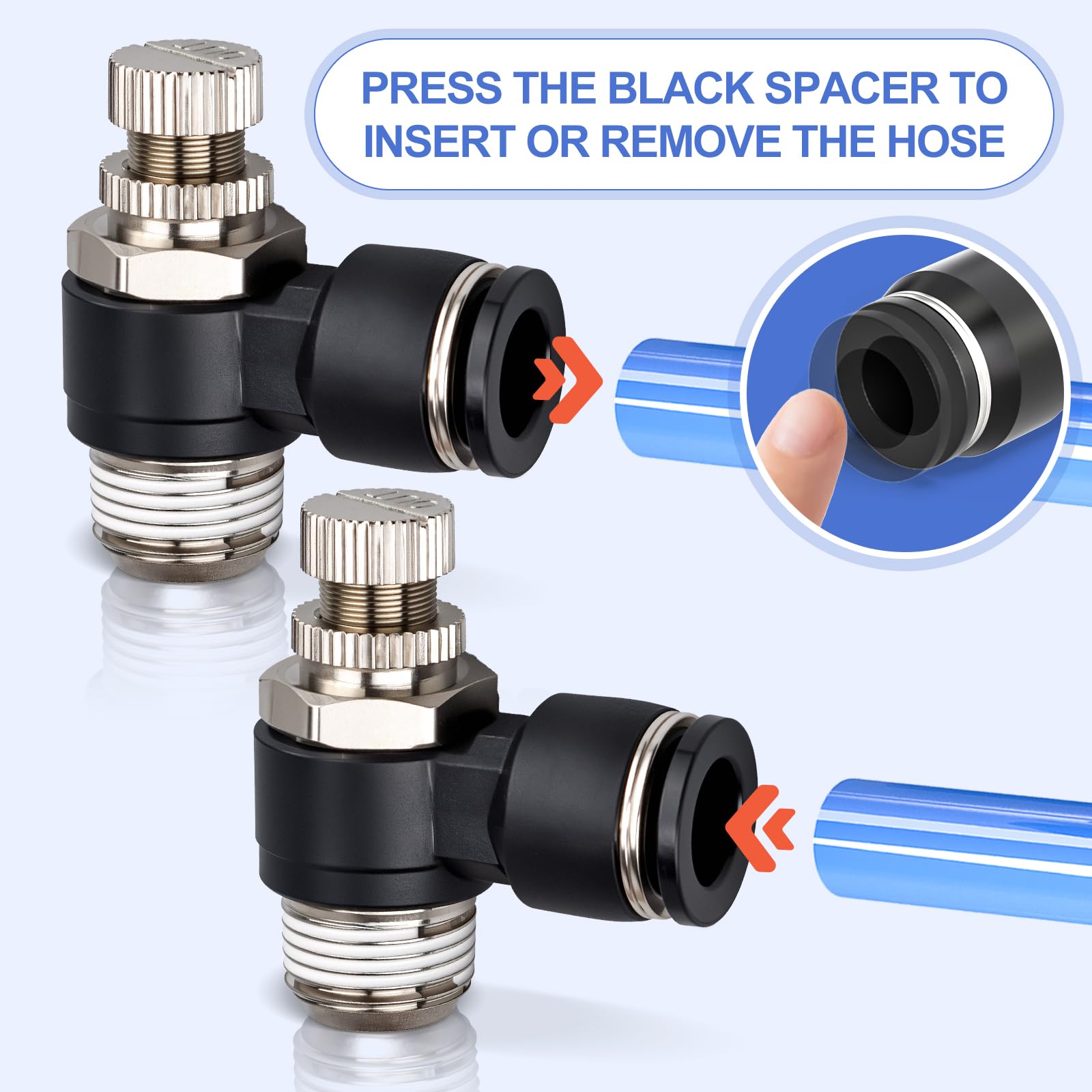 Numatics ASCO Tubo Flessibile Per Collegamenti Pneumatici 1/4 X 1/8 NPT - Per Raccordo Girevole 90°, Numatics, Ottone/nichel Tubo Numatics INB109 Numatics ASCO Tubo Flessibile Per Collegamenti Pneumatici 1/4 X 1/8 NPT - Per Raccordo Girevole 90°, Numatics, Ottone/nichel Tubo Numatics INB109