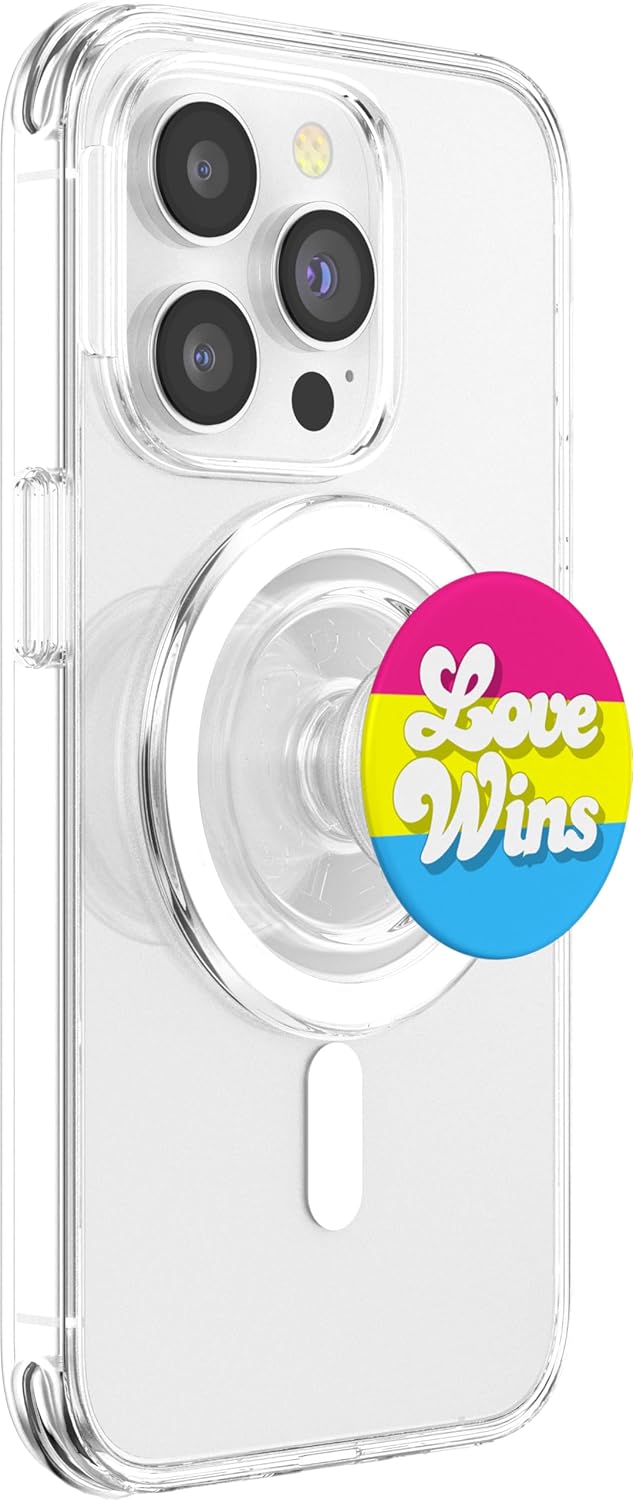 LGBTQ+ Love Wins Pan Pride Flag Pansexual PopSockets MagSafe PopGrip for iPhone