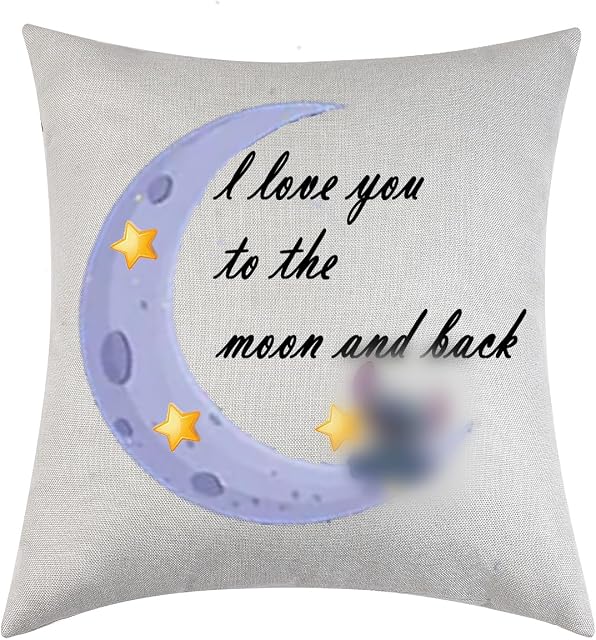 St** Cushion Cover, St** Gifts for Girls, Elegant Cushion for Friends Daughter Gifts, I Love You To The Moon And Back Ohana Pillow Cover for Sofa Couch Living Room Home Decor Pillow Cases 18x18