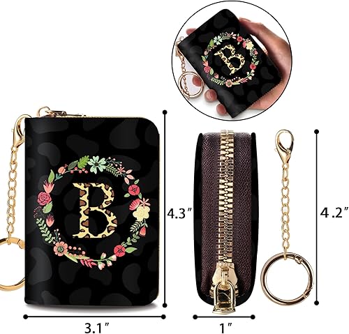 Miniatura 6 de Cartera delgada para tarjetas de crédito RFID para mujer, mini-cartera pequeña para mujer, carteras para tarjetas para mujer, delgada, cartera