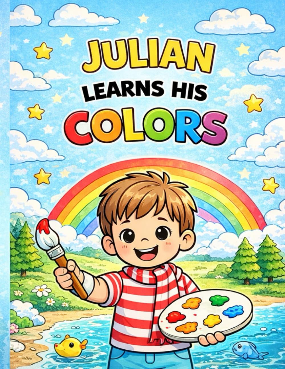 Julian Learns His Colors: ABC Coloring & Tracing Book for Early Learner (Learn & Color with Julian)