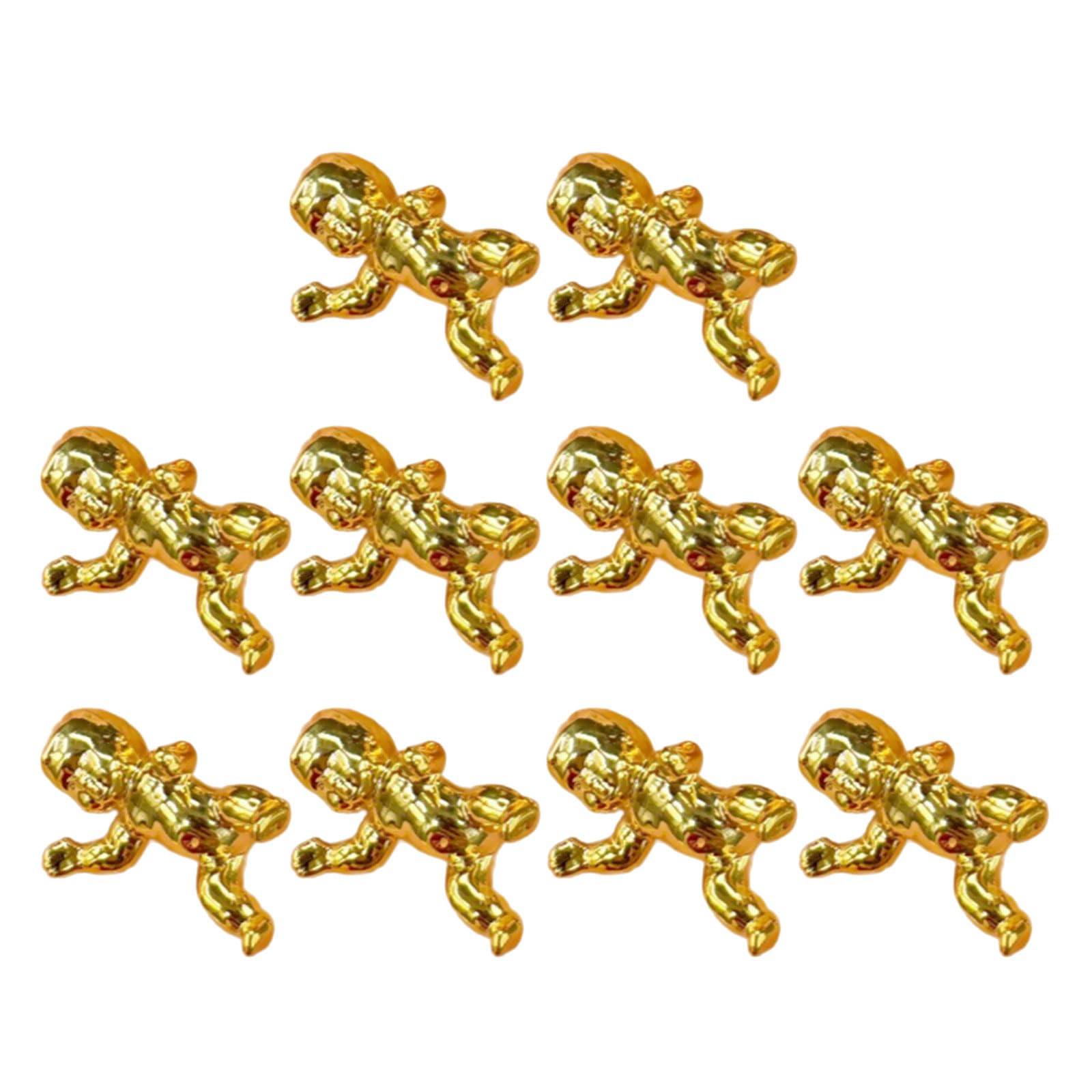 Shntig Unique Pose Tiny Electroplated Figurine for Party Decor Supply with Luxurious Finish Adorable Tiny Electroplated Figurine for Showers Decor