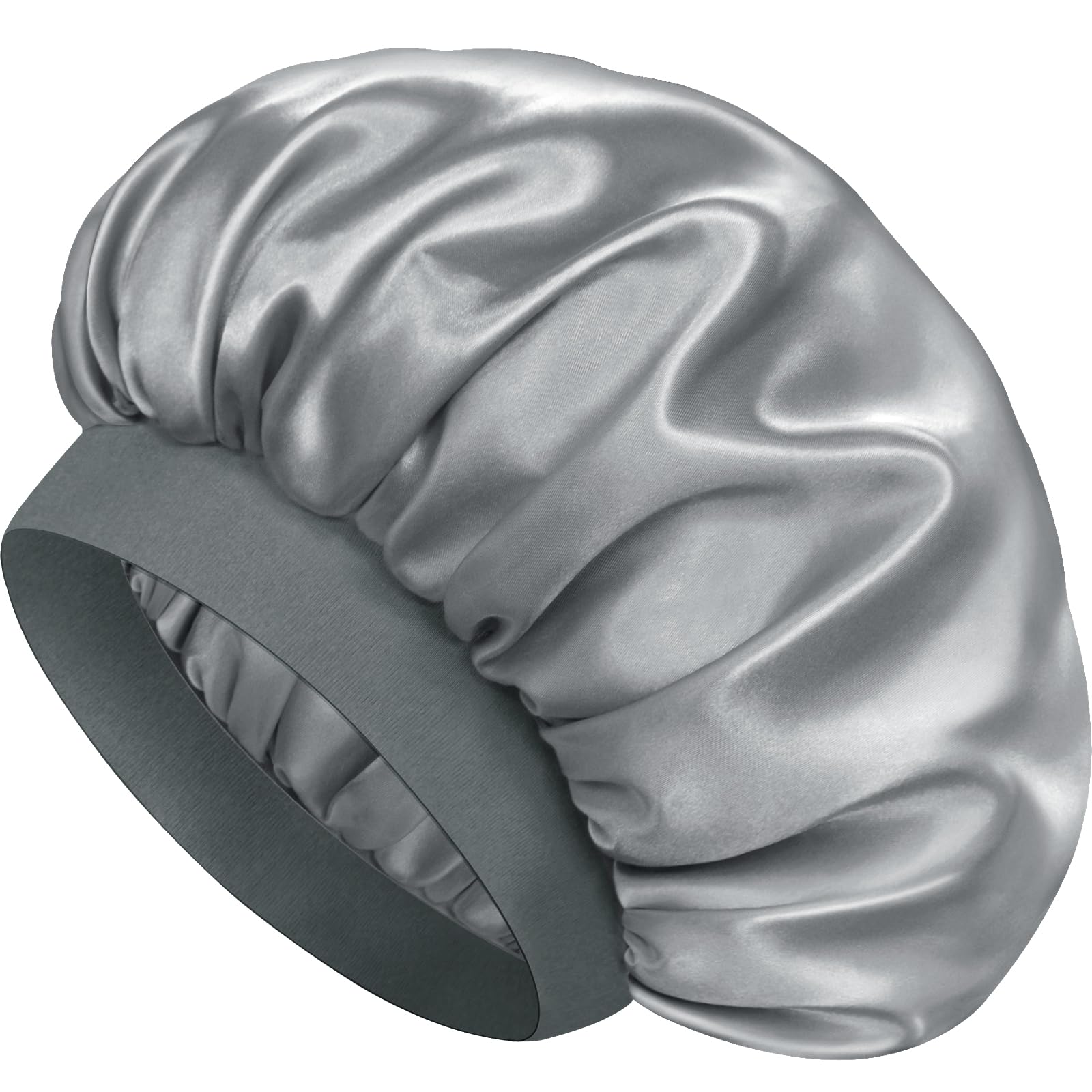 Satin Silk Bonnet for Hair, Double Layer Sleep Cap for Men &amp; Women