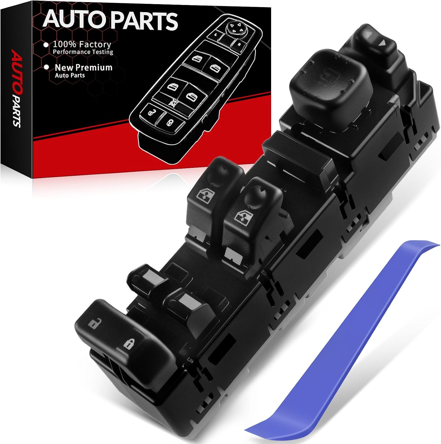 Power Driver Side Master Switch Window Switch for:-Chevy for:-GMC Silverado Sierra 1500 2003-2006, 2500 2003-2006, 3500 2003-2007 with Folding Mirror Switch OE# 15883322 10398567 15109665