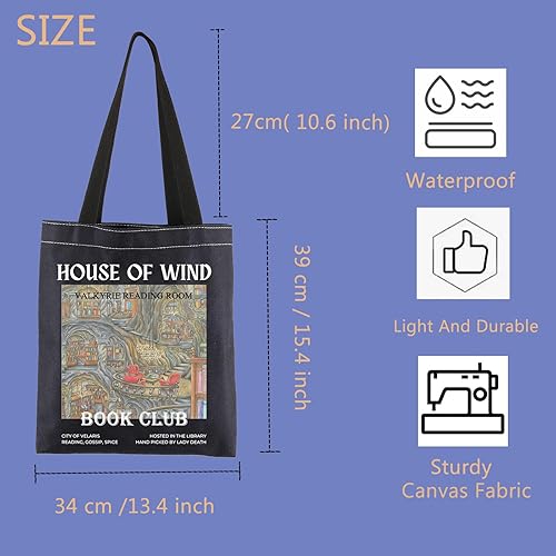 Miniatura 2 de ACOSF - Libro de lectura inspirado en novela de fantasía, libro de lectura para amantes de la casa de viento, valquiria, funda para libros de sala