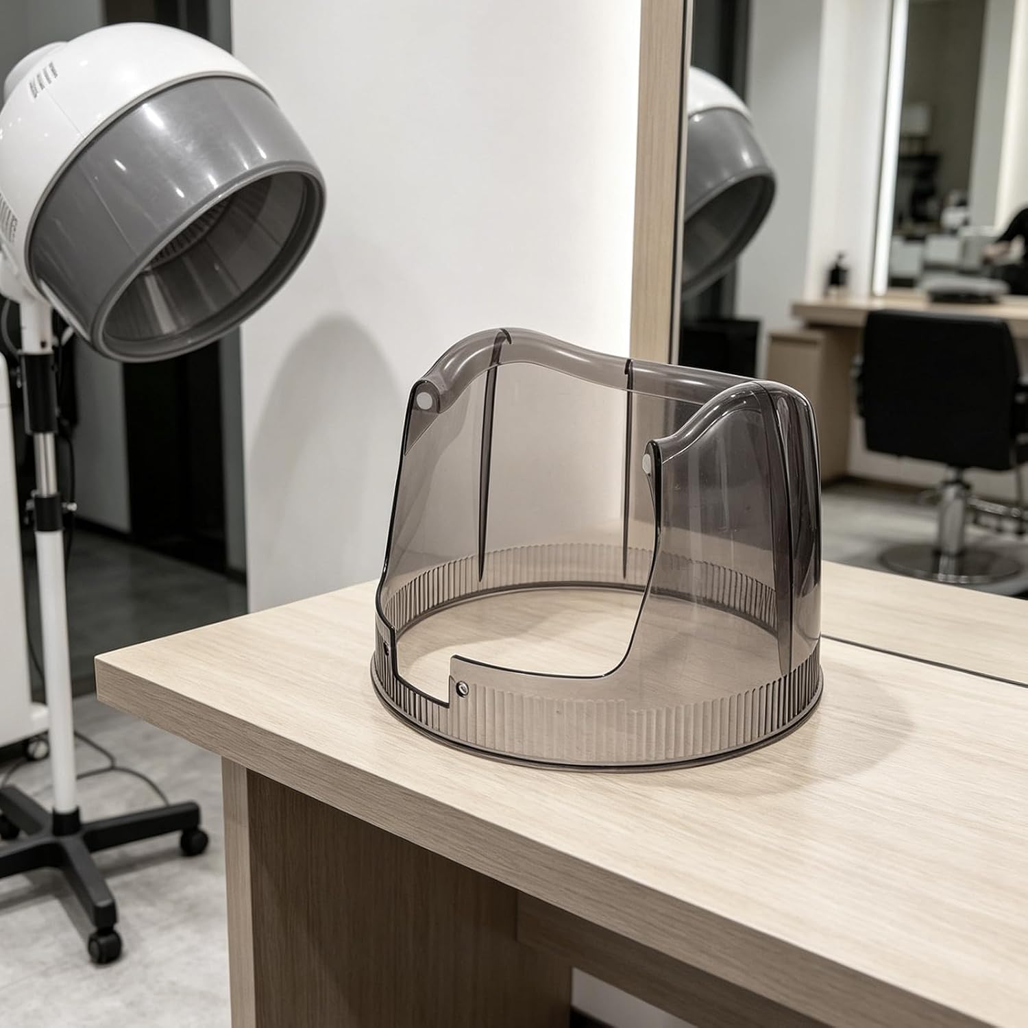 Replacement Plastic Hood Dryer Shield with Curved Face Visor