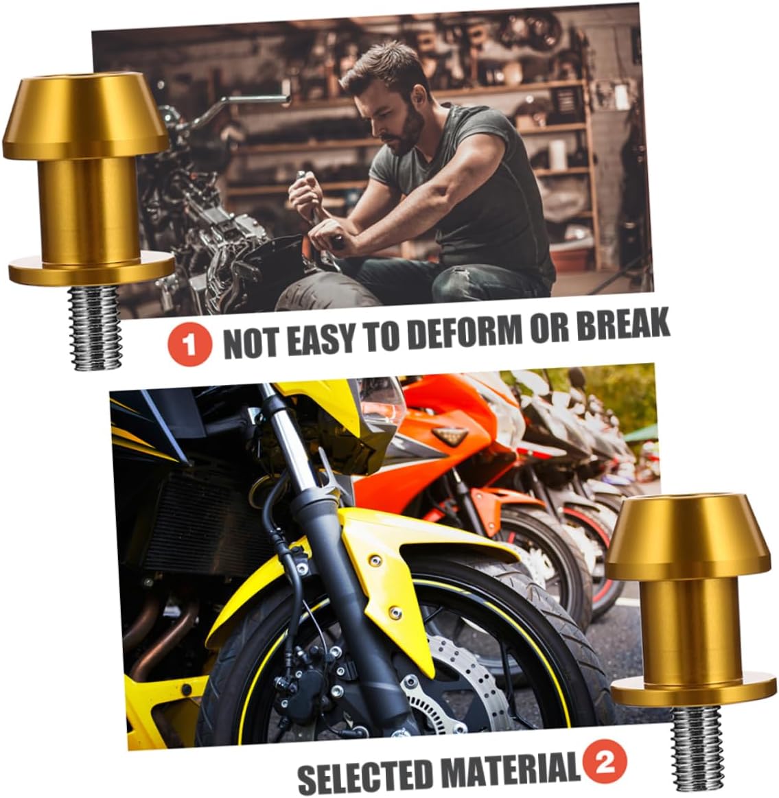 MAGICLULU 4pcs Motorcycle Swing Arm Sliders Cnc Replacement Spools for Enhanced Stability and Aesthetic Appeal Compatible Models Design