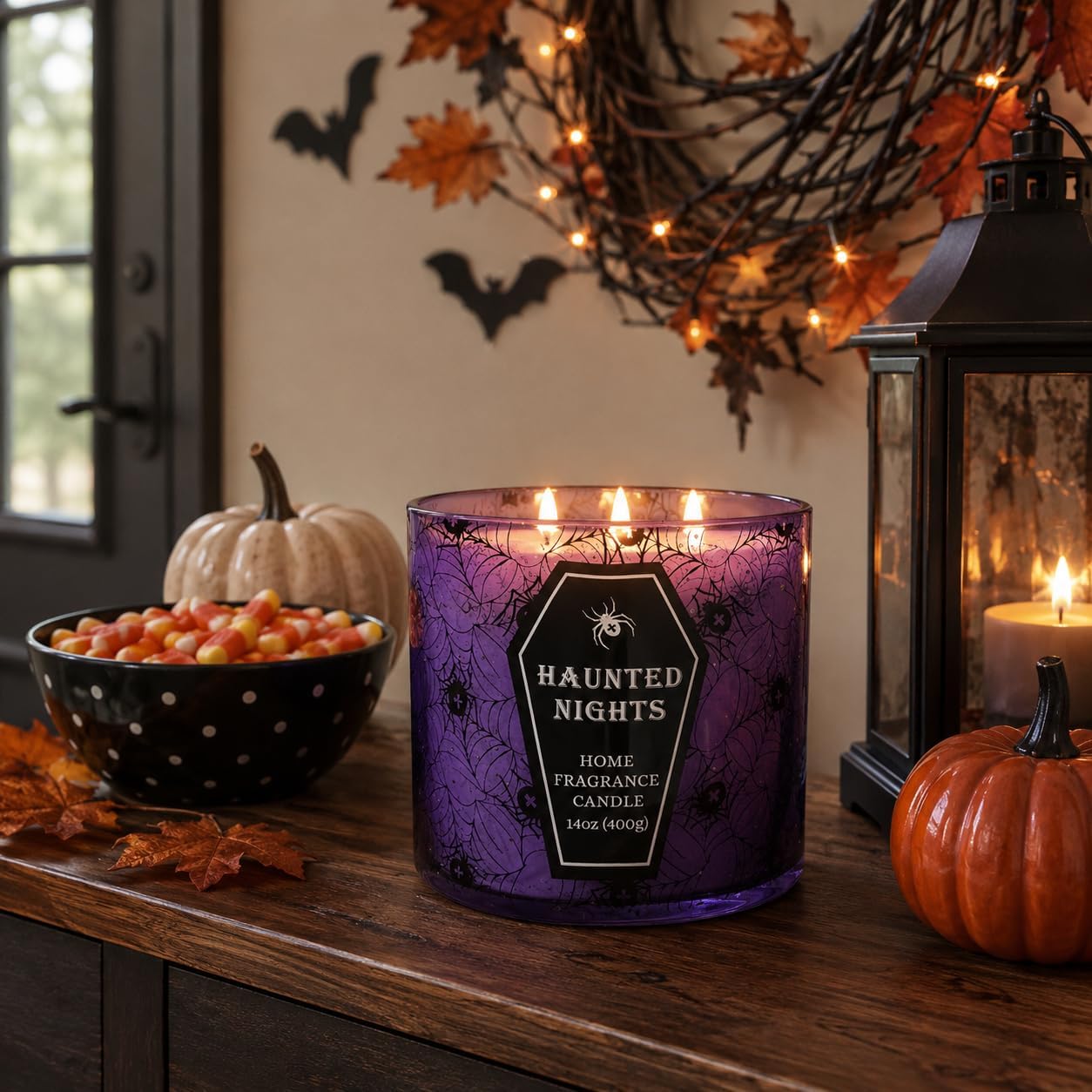 Halloween Candles Apple Cider Donut Scent, 14oz
