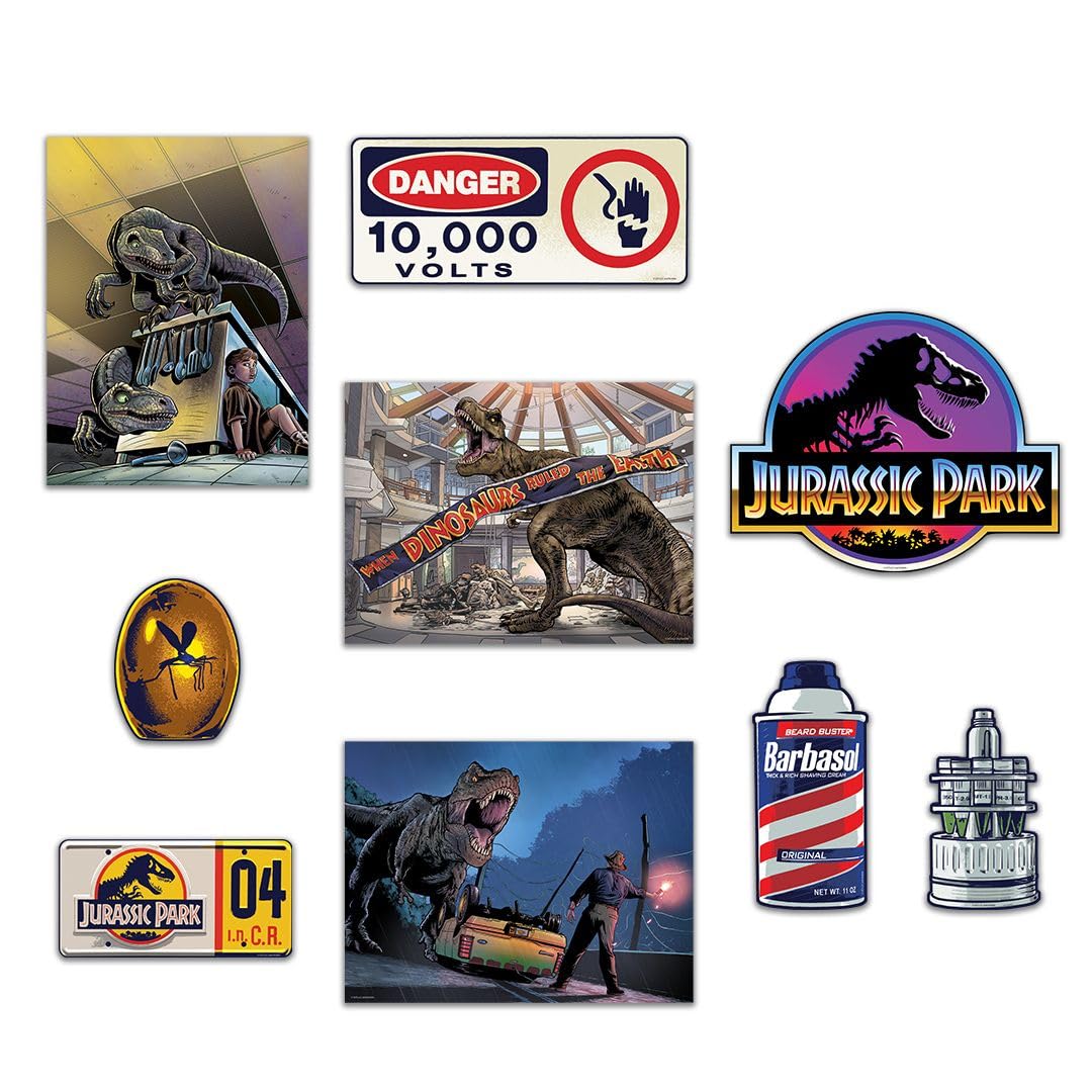 Jurassic Park Room Decoration Pack Cardboard Signs Scenes and Props