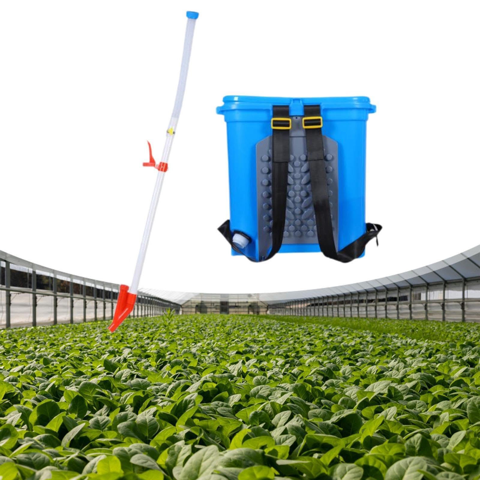 Milageto Épandeur d'engrais Manuel 25L, Outil de semis de Jardin, Distributeur d'engrais, épandeur d'engrais Polyvalent pour l'agriculture, Un Seul Trou