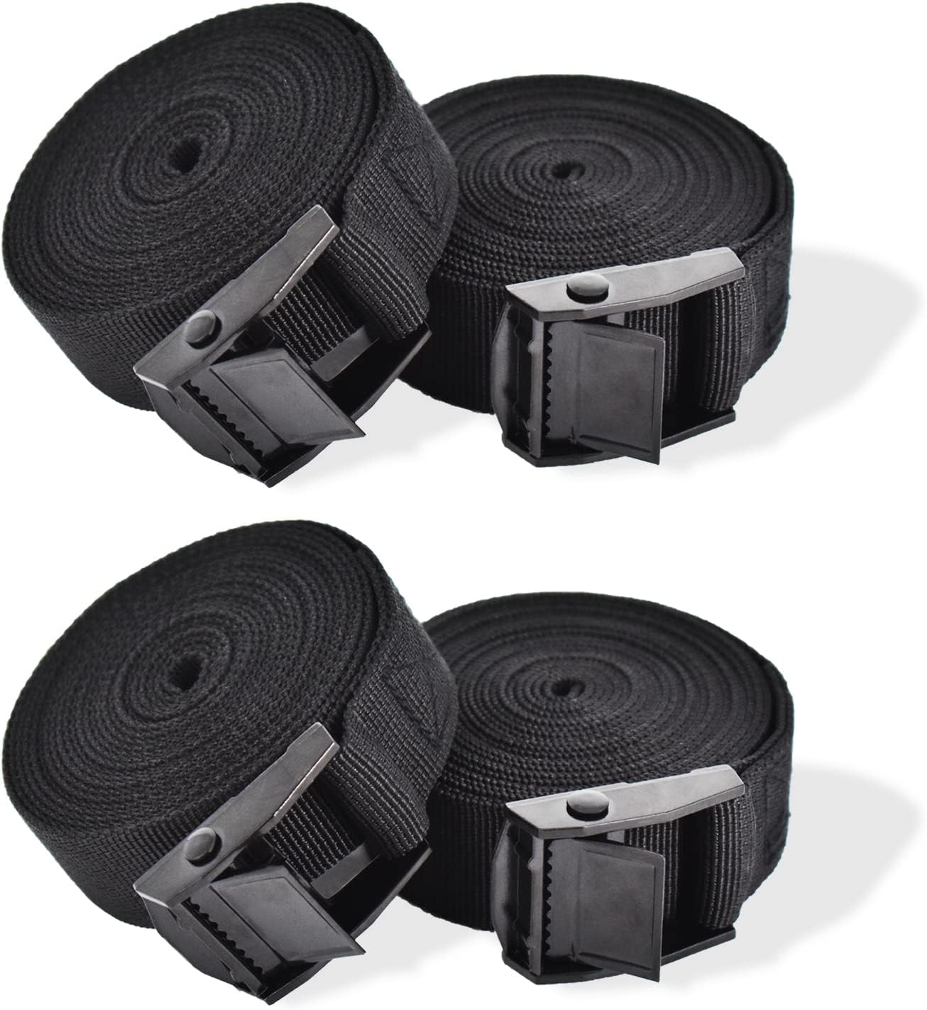 Lot De 8 Sangles De Serrage MULTIBROS - 40 Cm Avec Boucle Métal | Pour Porte-Vélos, Bagages, Camping