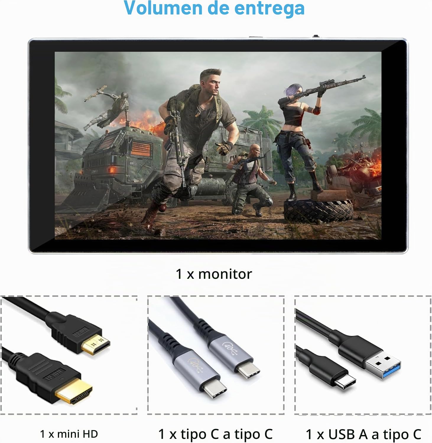 wisecoco 7 Pulgadas Mini Monitor Táctil para Switch 1 Juegos Dos Jugadores