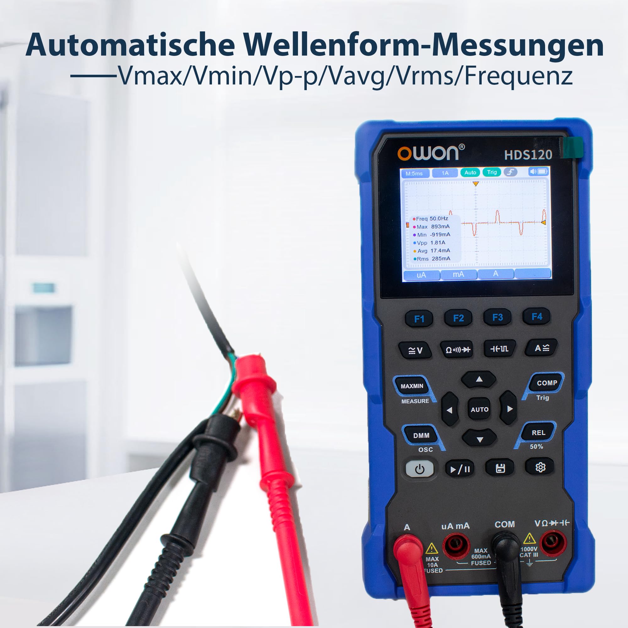 HDS120 1MHz Bandbreite Oszilloskop Multimeter 2 in 1 Funktion | für mehrere Tester