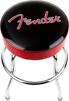 Amazon.co.jp: Fender/Red Sparkle Logo Barstool Black/Red Sparkle
