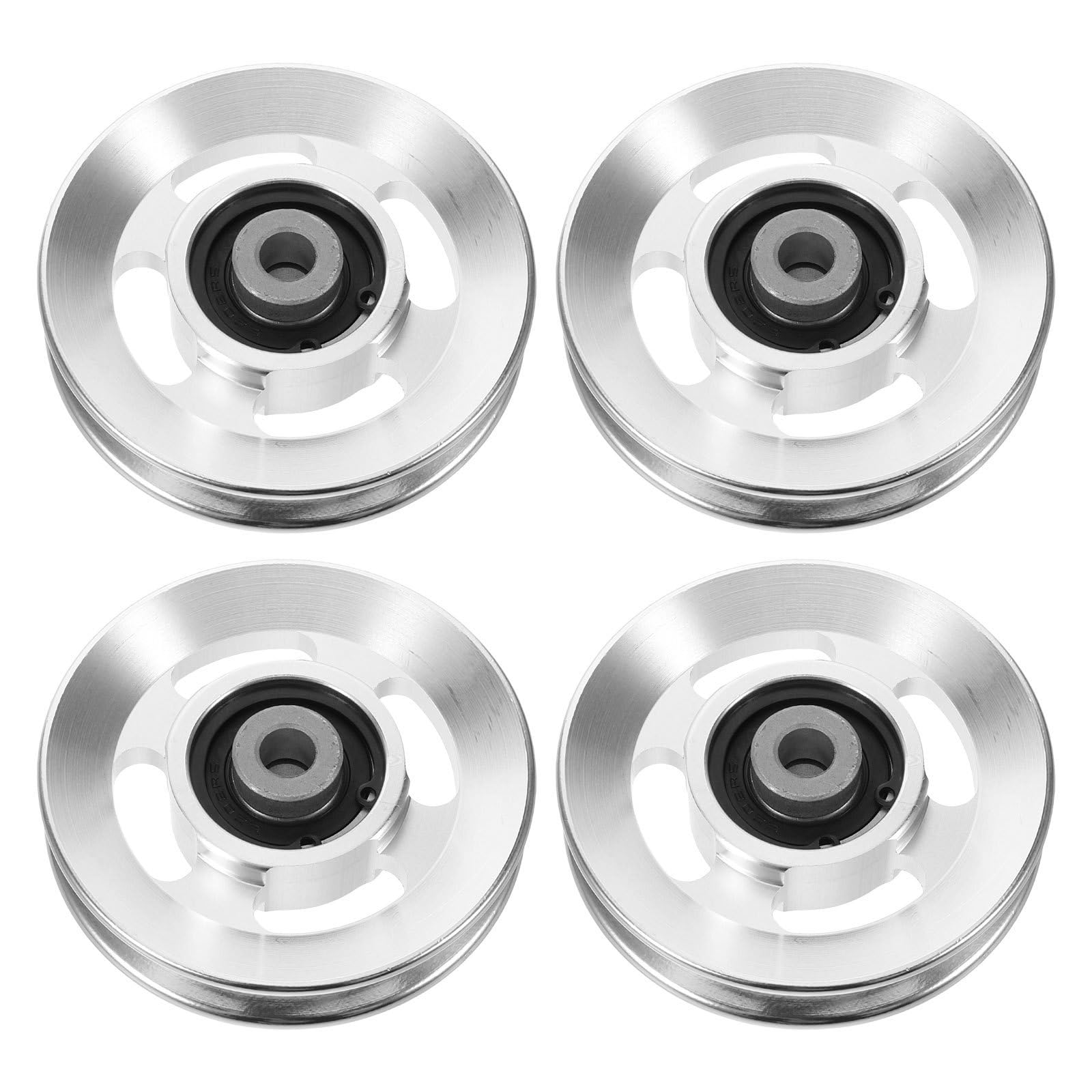 4 Poleas de Aluminio Accesorio Versátil para Entrenamiento en Casa para Gimnasio Sistema de Poleas Silencioso, Compatible Máquinas de Ejercicio