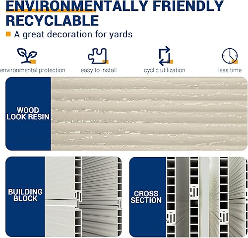 Miniatura 5 de UDPATIO Cobertizo de almacenamiento al aire libre de 5 x 3 pies, cobertizo de jardín de resina para bicicleta, bote de basura, herramienta,