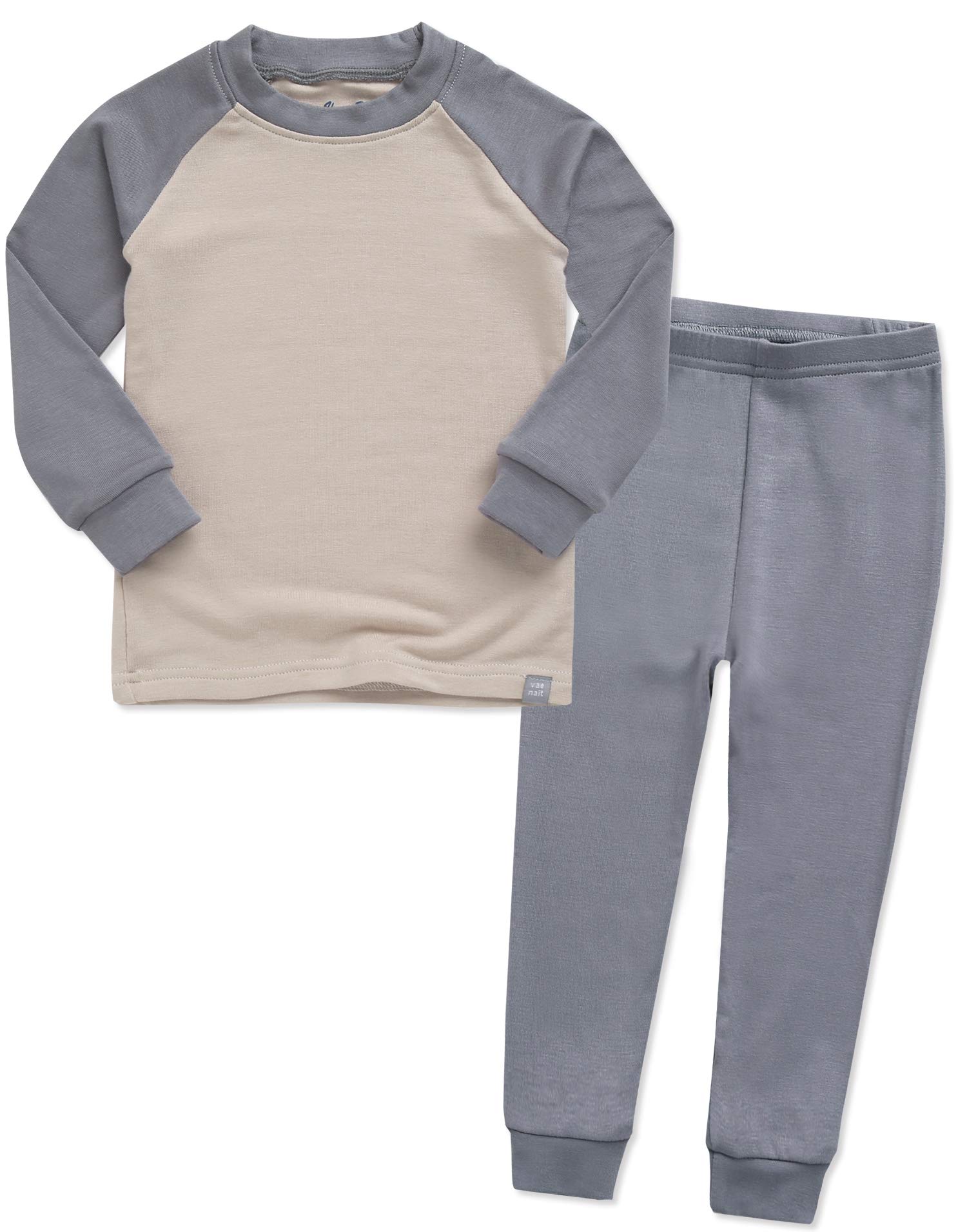 VAENAIT 6M-12Y Toddler Toddler Kids Toddler Girls Boys Soft Comfy Modal Tencel Solid Raglan Sleepwear Pajamas Pjs 2pcs Set