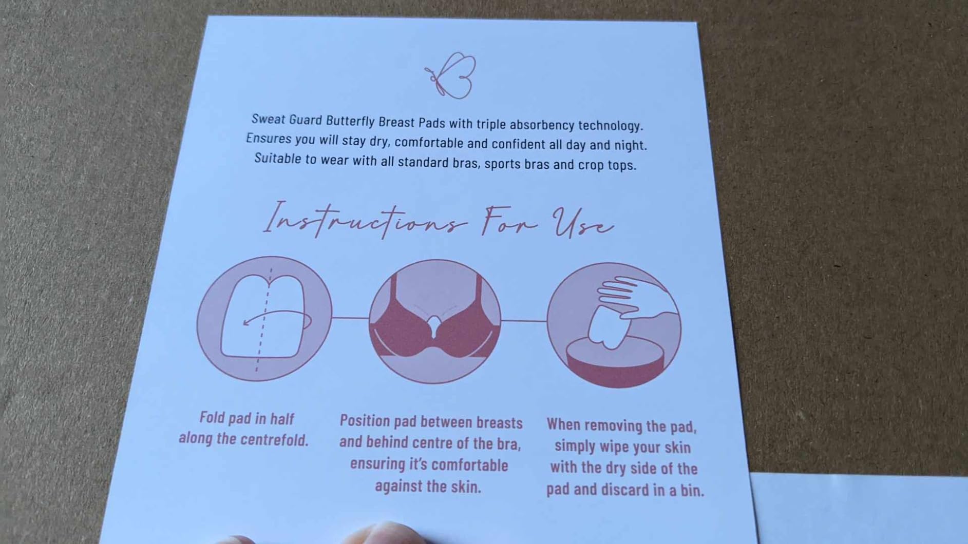 SWEAT GUARD® Pack Of 30 Disposable Breast Sweat Pads For Women