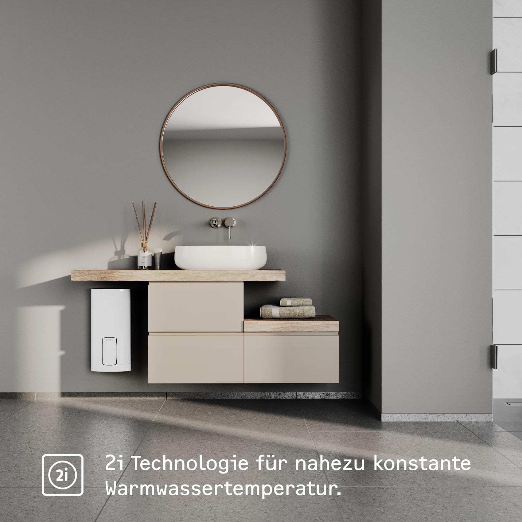 STIEBEL ELTRON Neueste Generation Elektronischer Durchlauferhitzer HDB-E 18/21/24 Trend, energiesparend dank 2i-Technologie, Wunschtemperatur einstellbar, 204209