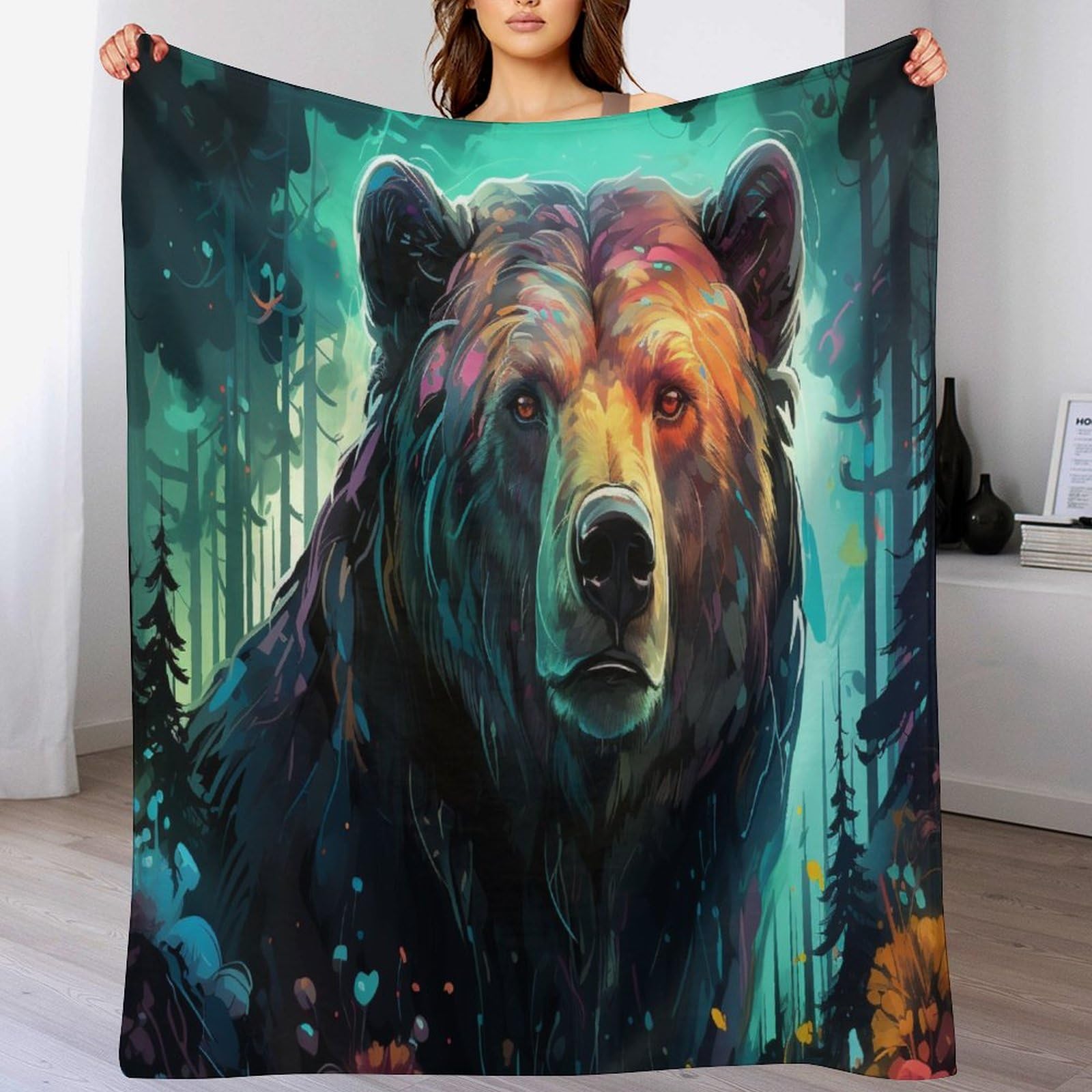 Couverture ours en flanelle super douce un câlin moelleux pour vos soirées