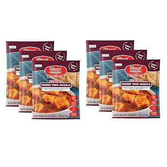 Rasoi Magic Spice Mix for Paneer Tawa, 50g | Ready-to-Cook | No Added Preservatives or Artificial Colours | Delicious Street-Style Taste in 15 Minutes | Easy Cooking | Pack of 6