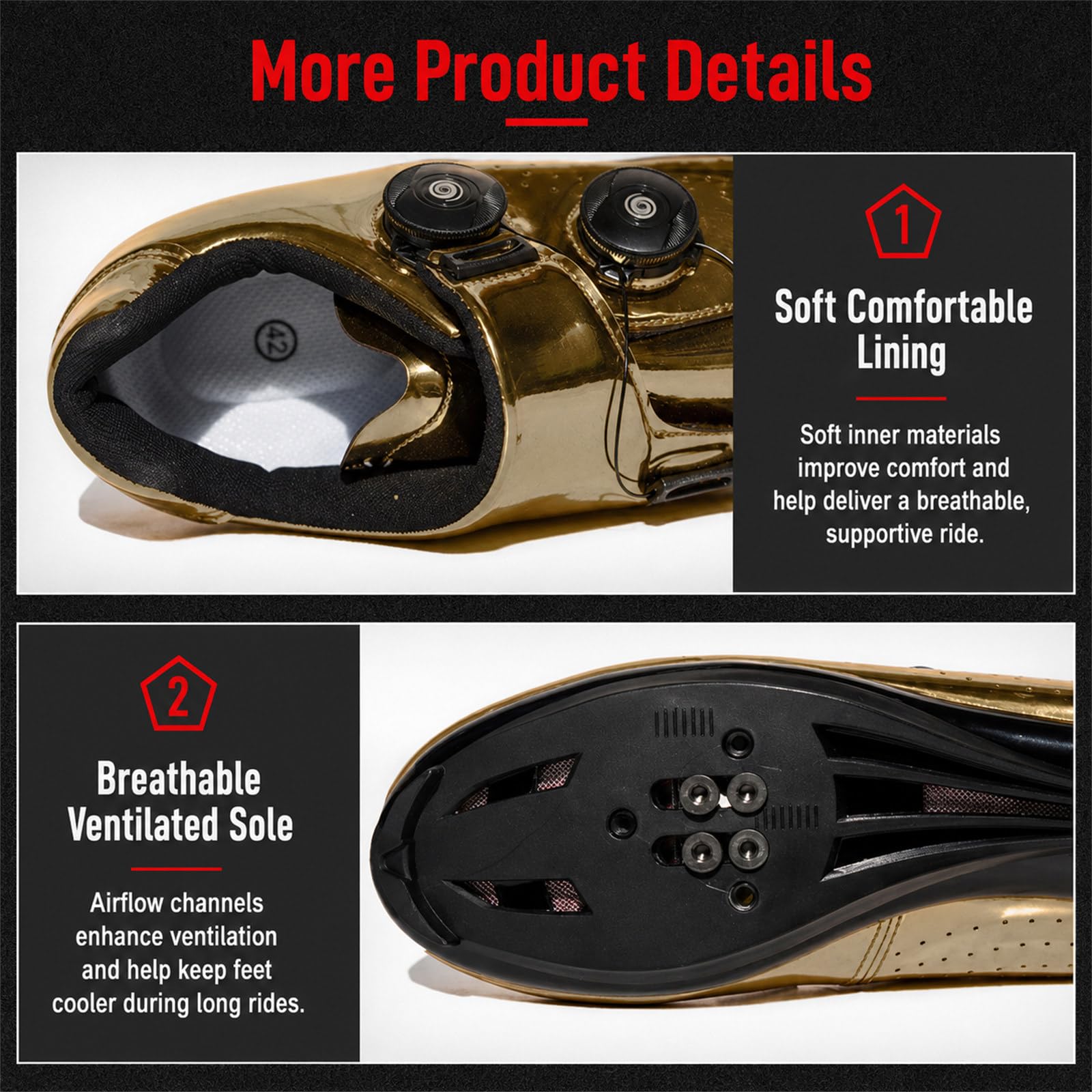 Hixingo Scarpe Uomo Donna Scarpe Strada Mountain Bike Compatibile Pedali SPD/SPD-SL Look Delta, Unisex Scarpes Ciclismo MTB Traspirante Rete All'aperto per Bici 36-47 EU