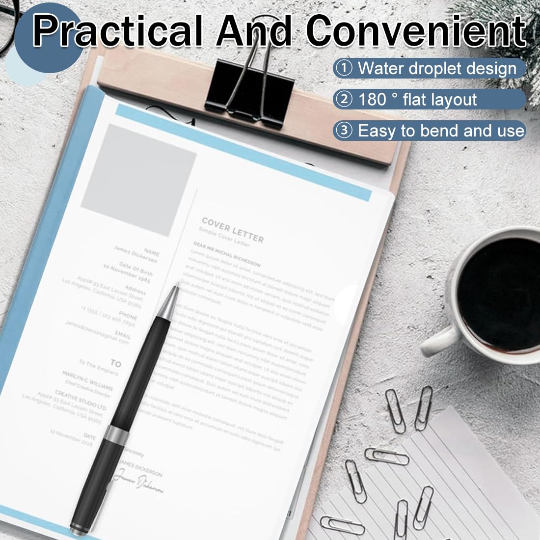 Plastica A4 Rapporto Copertina Cartella File Barra Scorrevole Copertine Rilegatura Clip Scuola Ufficio Blu