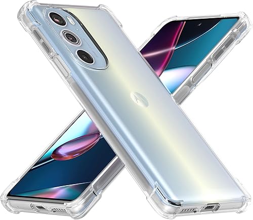 Funda para Motorola Edge Plus 2022Edge Plus 5G UW 2022, funda transparente con parachoques de esquina reforzado, ajuste delgado, funda flexible de