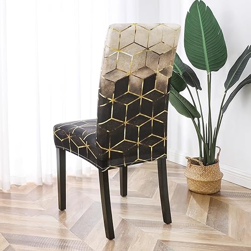 Miniatura 3 de Gibelle - Juego de 8 fundas para sillas de comedor, fundas elásticas Parsons, universales, extraíbles y lavables, protectores de asiento para sillas