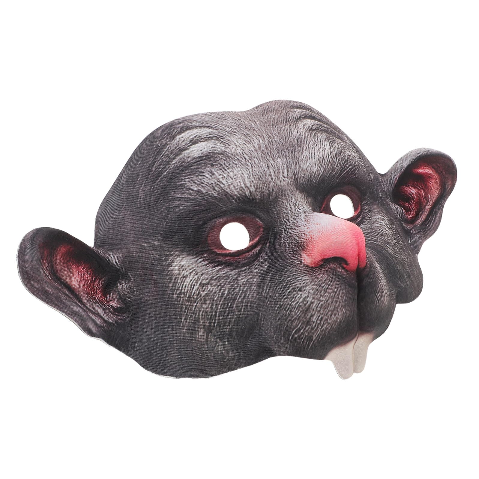 ORFOFE Halloween Mouse Mask for Adults, Realistic 3D Grey Rat Half Face Costume Mask, Animal Masquerade Party Accessory for Carnival, Cosplay, and Fancy Dress