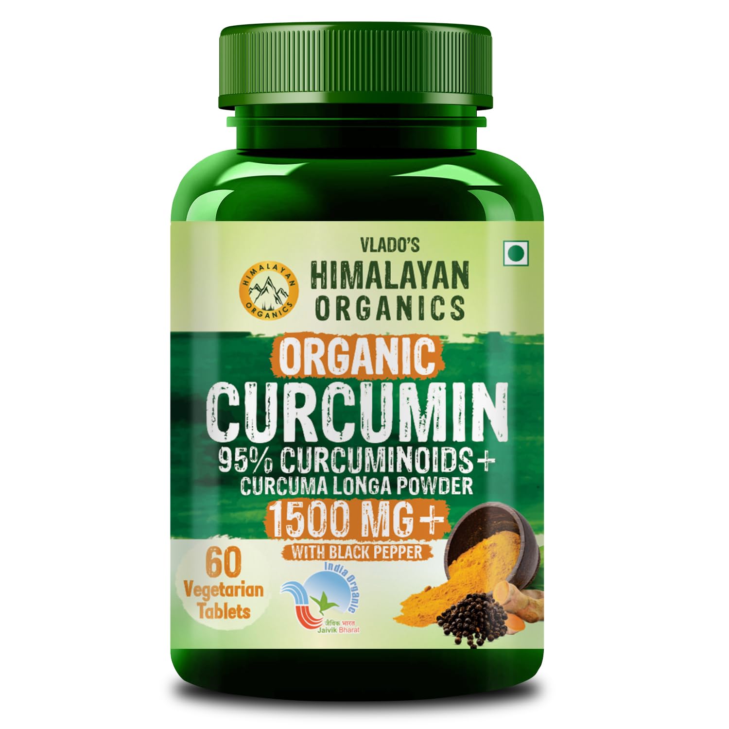 Himalayan Organics - Organic Curcumin Tablets 1500+ Mg/Serving with Black Pepper and 95% Curcuminoids | Anti inflammatory Supplement for Adults | With Curcuma Longa, Turmeric | 60 Veg Tablets-image-14
