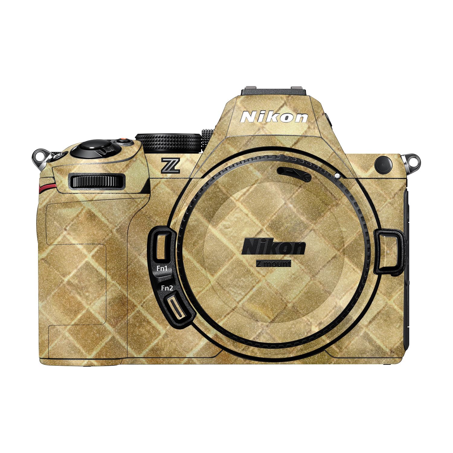 Glossy Glitter Camera Skin Compatible with Nikon Z5 II (2025) - Gold Tiles - Premium 3M Vinyl Protective Wrap Decal Cover - Easy to Apply | Crafted in the USA by MightySkins