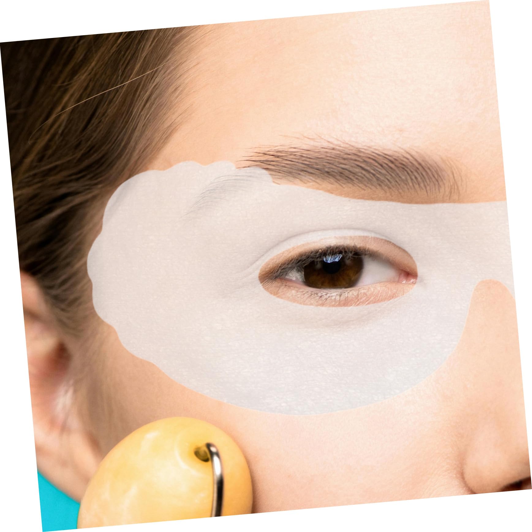 HAPINARY 200pcs Cotton Eye Mask Paper Skincare Spa Disposable Eye Covers Facials Beauty Sheets Moisture Retention