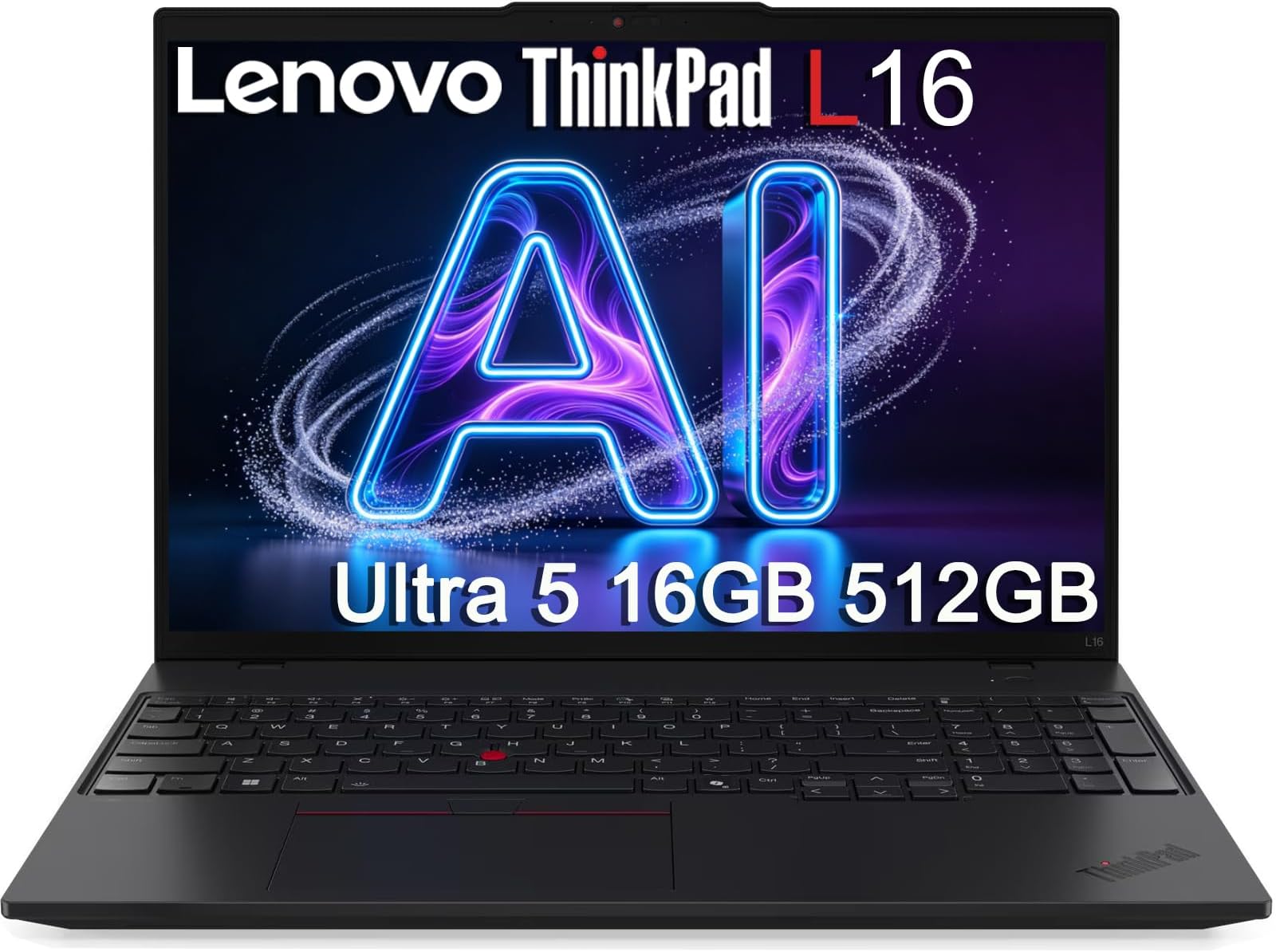 Lenovo ThinkPad L16 (Premium E16) Business AI PC Laptop (16" FHD+, Intel 12-Core Ultra 5 225U (> Ultra 7 155U), 16GB DDR5, 512GB SSD), Backlit KB, Fingerprint, 2x Thunderbolt 4, Webcam, Win 11 Pro