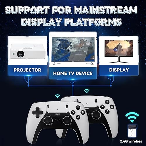 Miniatura 2 de M15 Retro Game Stick, consola de juegos retro incorporada, más de 50000 juegos, 28 emuladores, consola de juegos retro inalámbrica HDMI 4K con dos